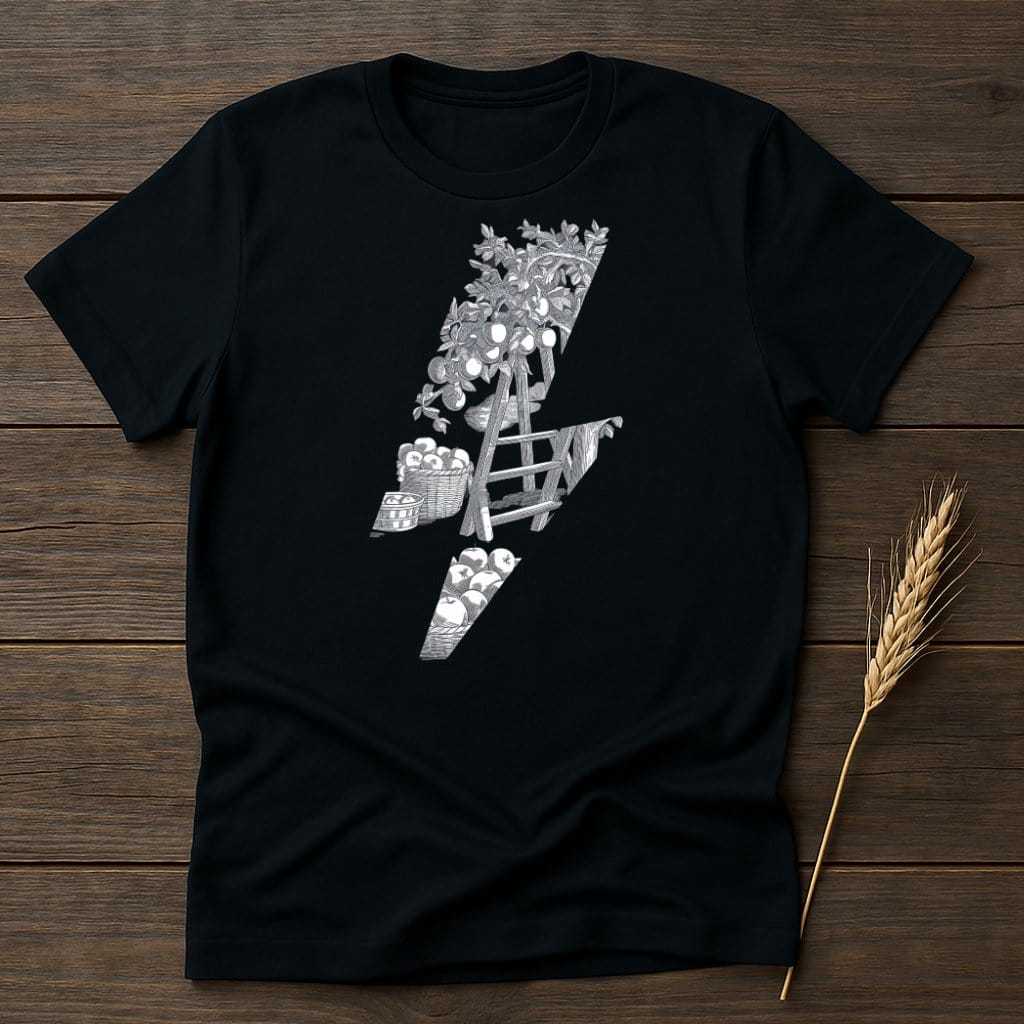 MyDesigns Physical Item S / Black Vintage Apple Orchard T-Shirts
