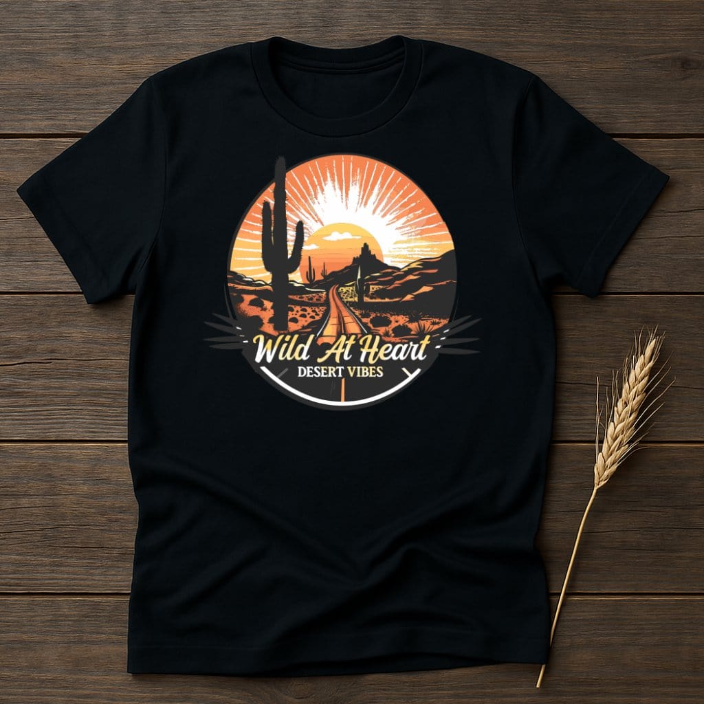 MyDesigns Physical Item S / Black Wild At Heart Desert Vibes Sunset T-Shirt