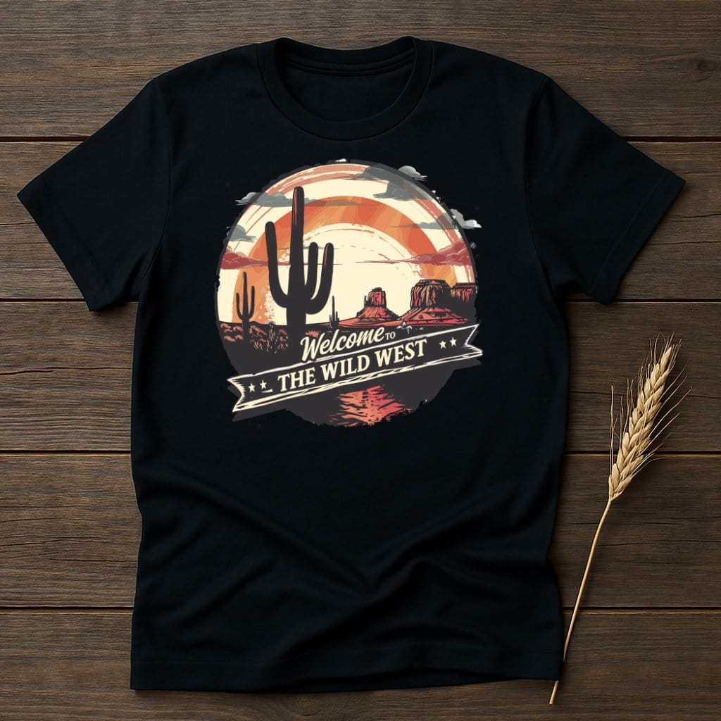 MyDesigns Physical Item S / Black Wild West Desert Landscape Sunset T-Shirt