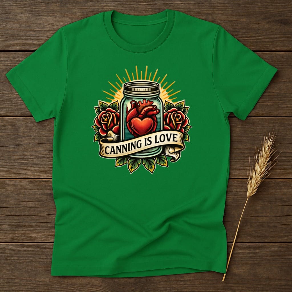 MyDesigns Physical Item S / Irish Green Canning Is Love T-Shirt
