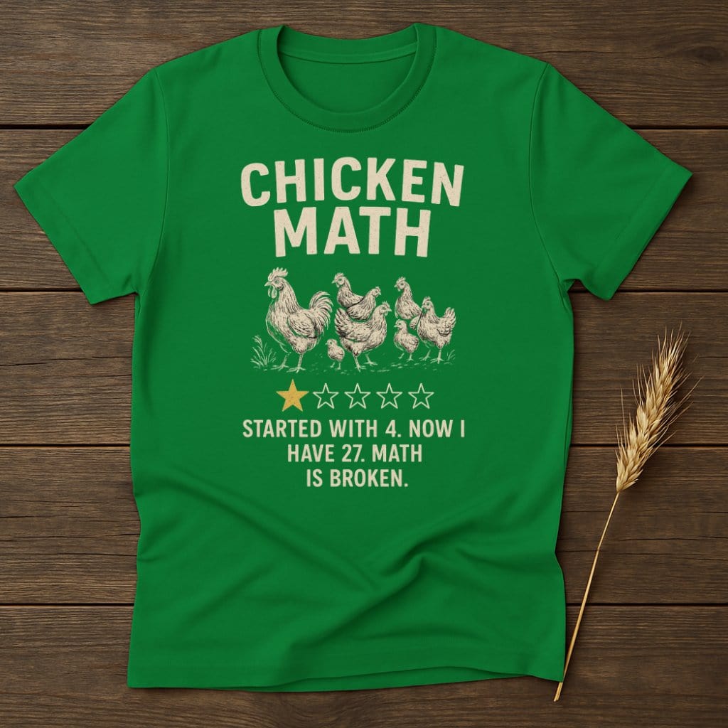 MyDesigns Physical Item S / Irish Green Chicken Math Review T-Shirt