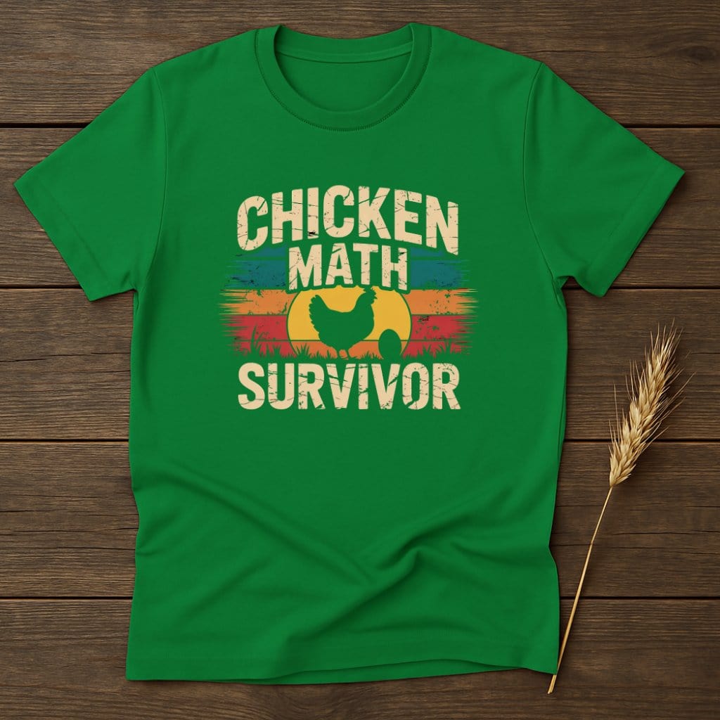 MyDesigns Physical Item S / Irish Green Chicken Math Survivor Retro T-Shirts