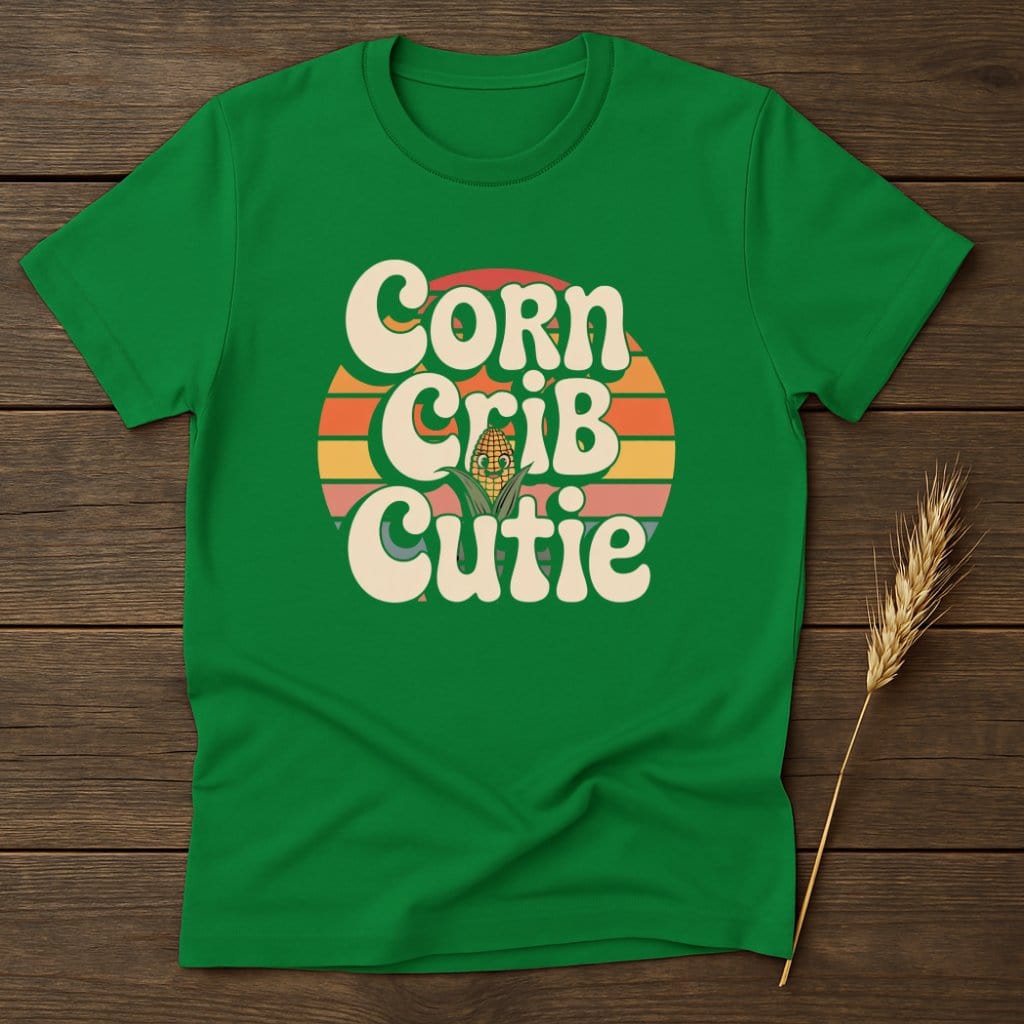 MyDesigns Physical Item S / Irish Green Corn Crib Cutie Retro T-Shirts