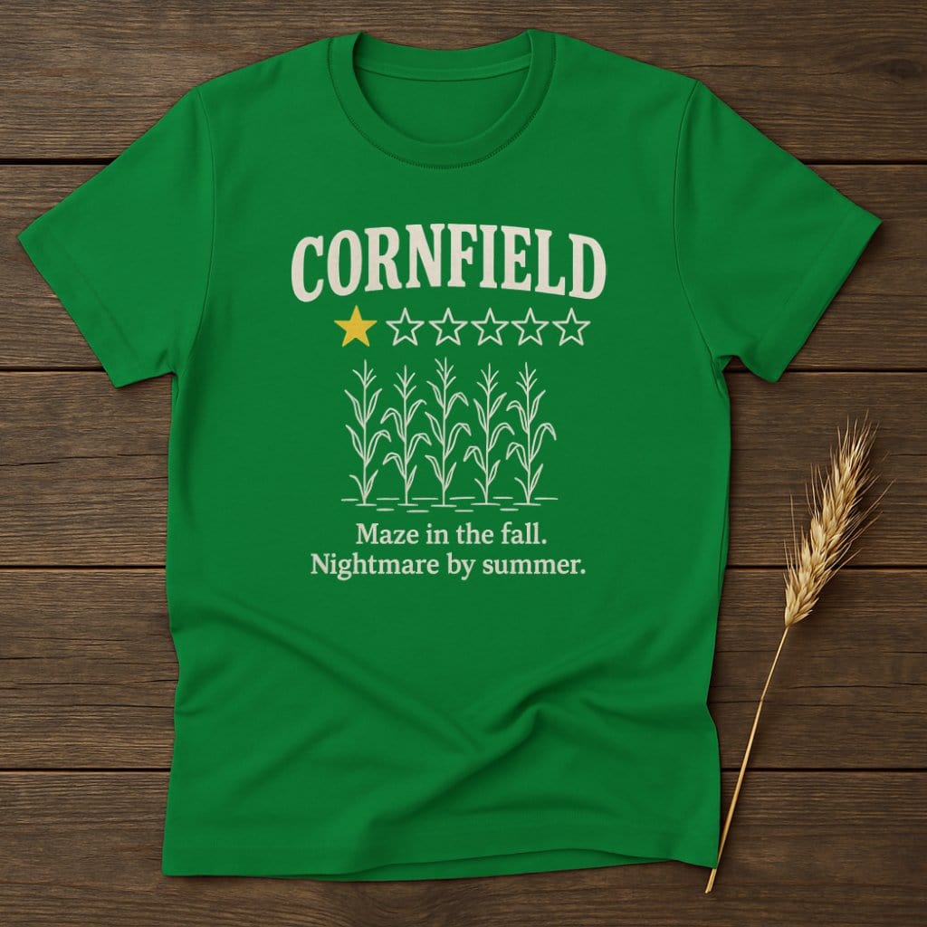 MyDesigns Physical Item S / Irish Green Cornfield Review T-Shirt