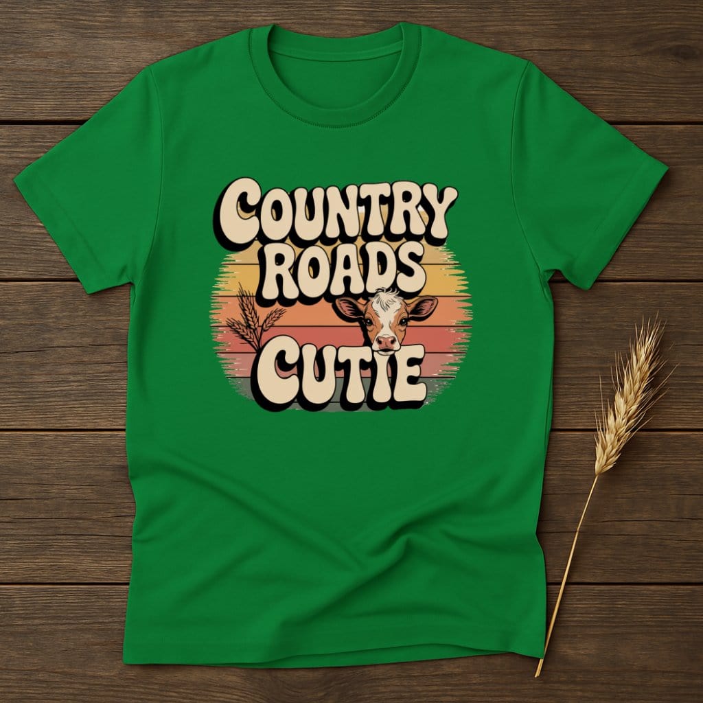 MyDesigns Physical Item S / Irish Green Country Roads Cutie Retro T-Shirts