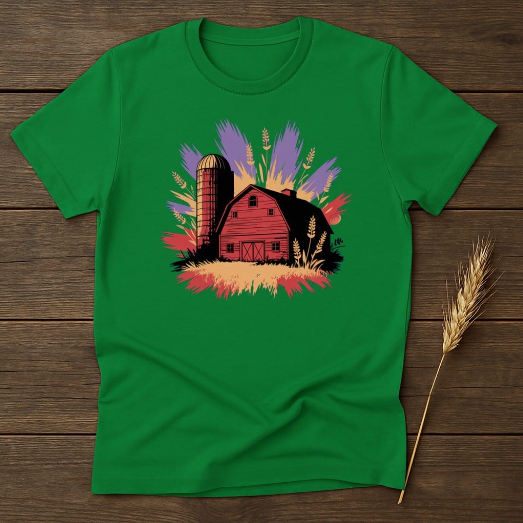 MyDesigns Physical Item S / Irish Green Countryside Barn T-Shirt