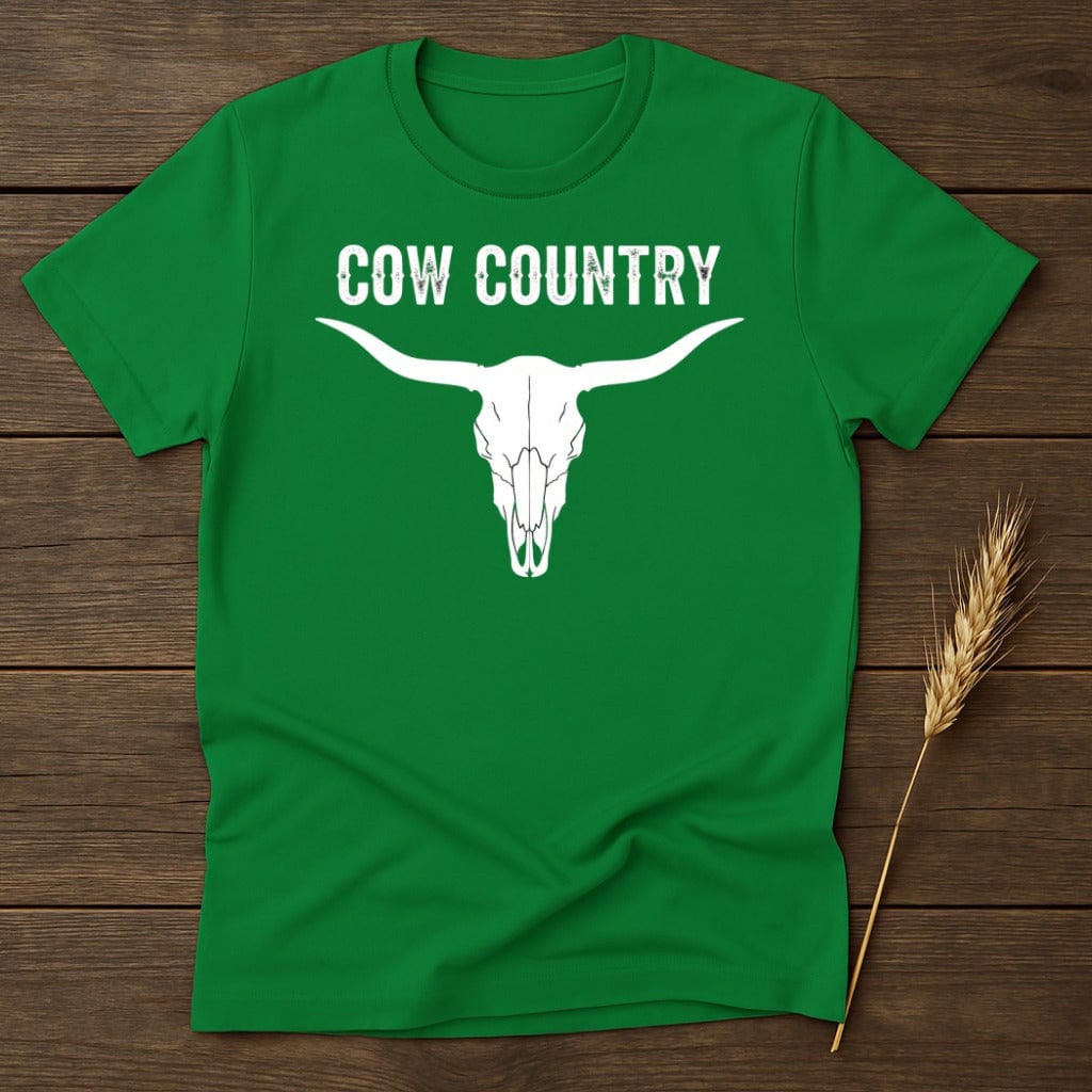 MyDesigns Physical Item S / Irish Green Cow Country Bull Skull T-Shirt