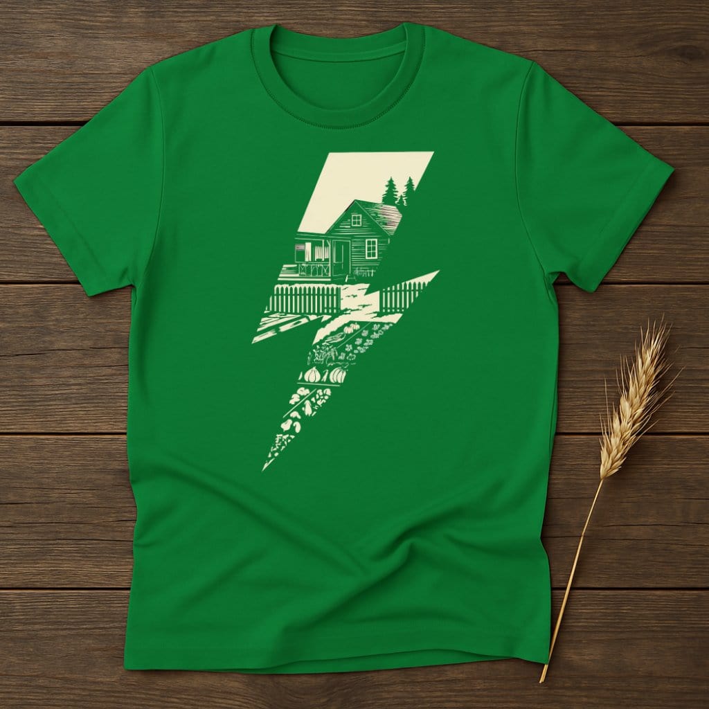MyDesigns Physical Item S / Irish Green Cozy Cabin Lightning Strike T-Shirts