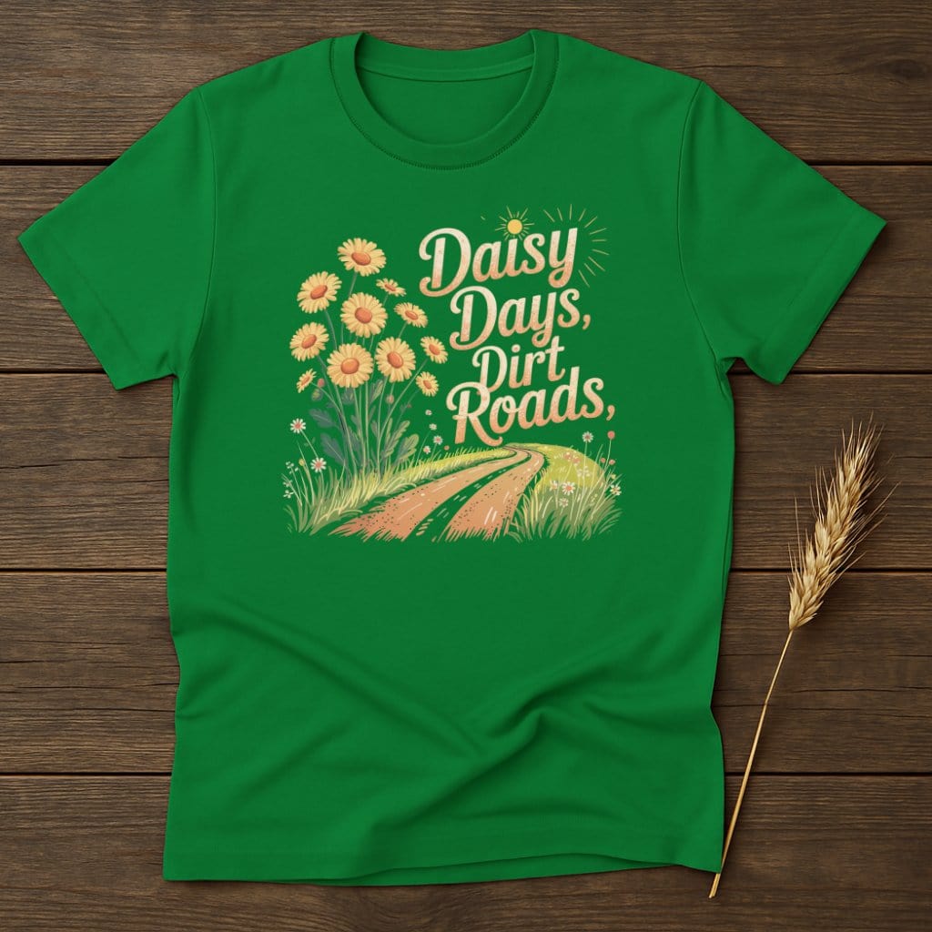MyDesigns Physical Item S / Irish Green Daisy Days Dirt Roads T-Shirt