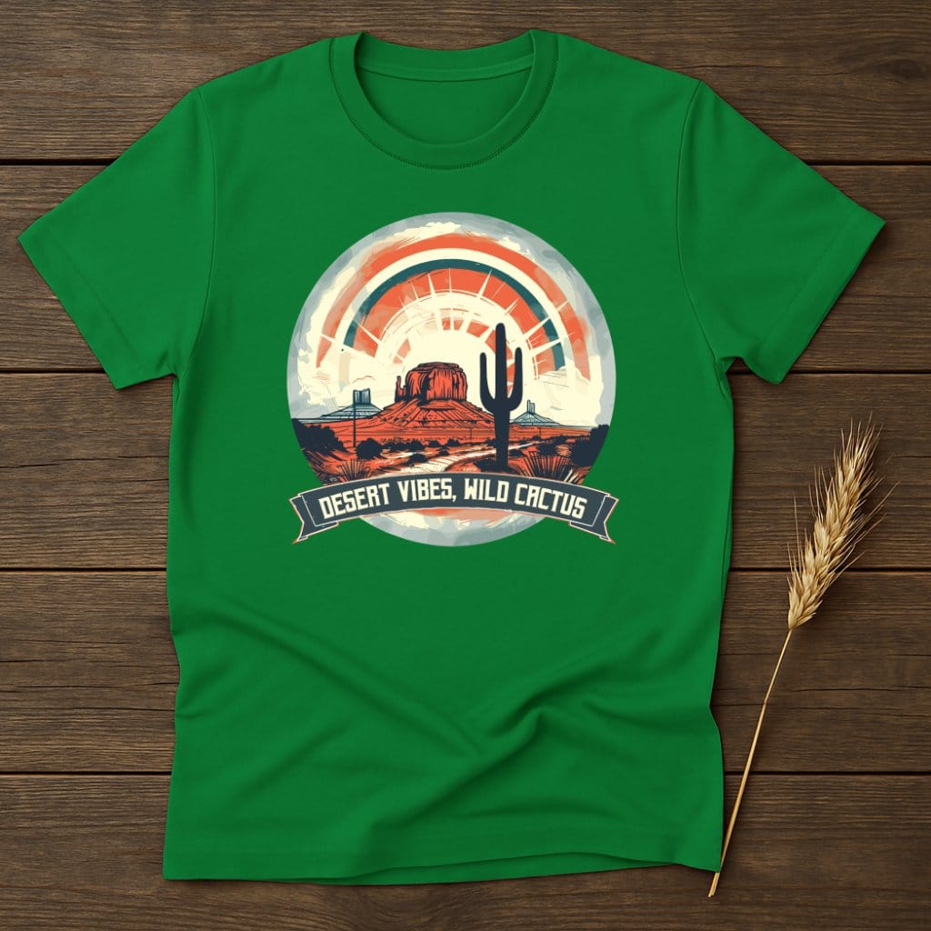 MyDesigns Physical Item S / Irish Green Desert Vibes Wild Cactus T-Shirt