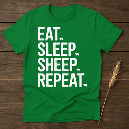 MyDesigns Physical Item S / Irish Green Eat Sleep Sheep Repeat T-Shirt