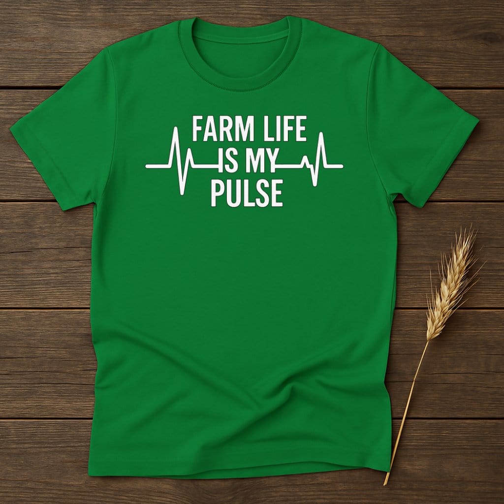 MyDesigns Physical Item S / Irish Green Farm Life Is My Pulse T-Shirts