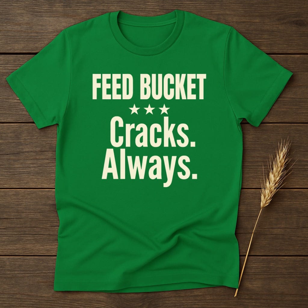 MyDesigns Physical Item S / Irish Green Feed Bucket Cracks T-Shirt