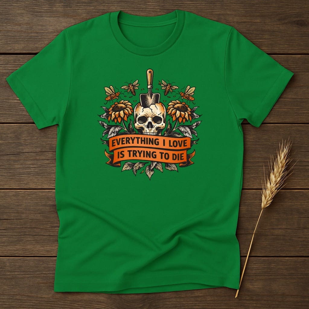 MyDesigns Physical Item S / Irish Green Flowers And Death T-Shirt