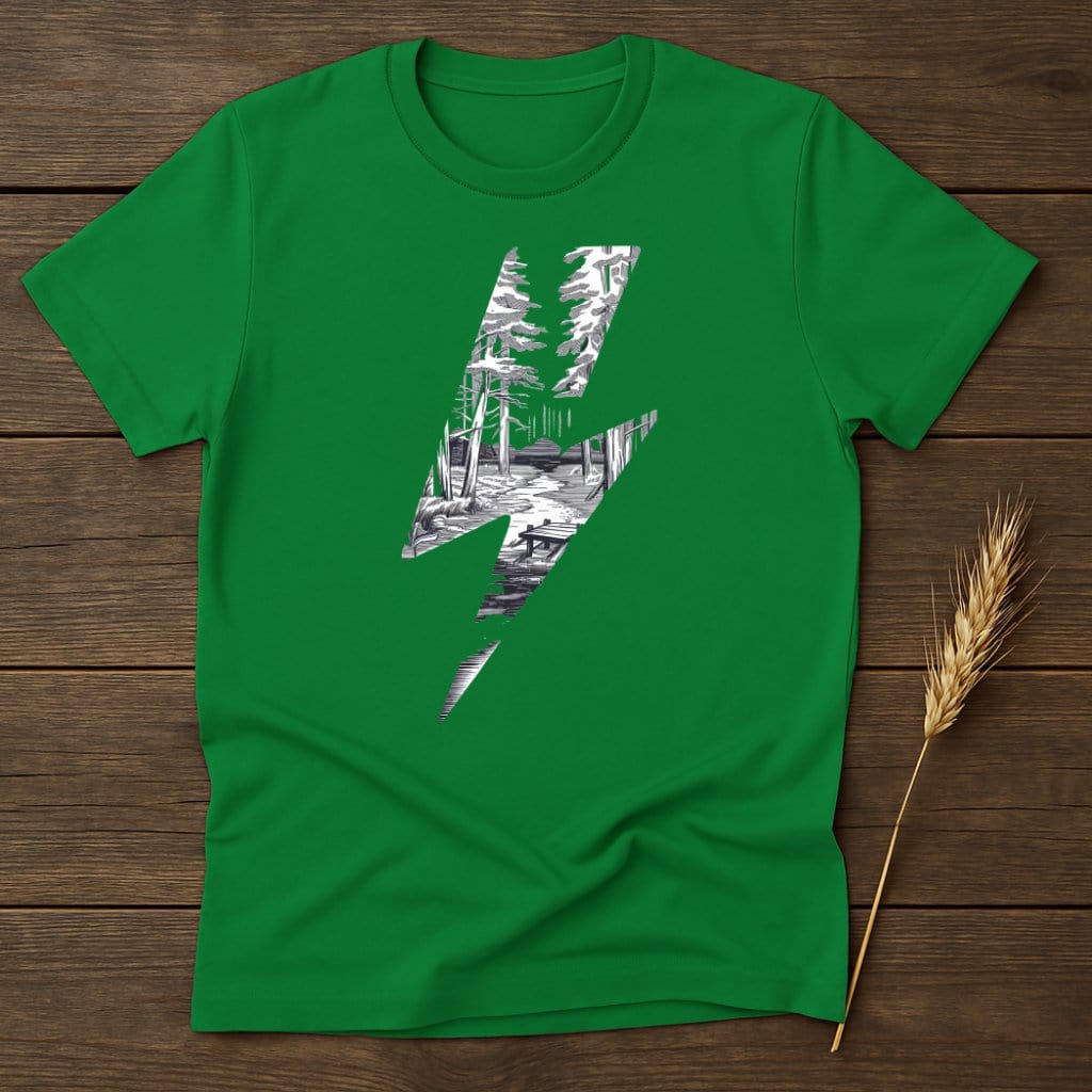MyDesigns Physical Item S / Irish Green Forest Lightning T-Shirts