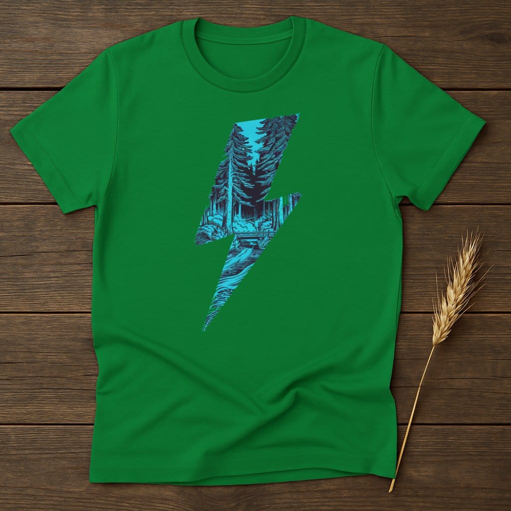 MyDesigns Physical Item S / Irish Green Forest Lightning T-Shirts