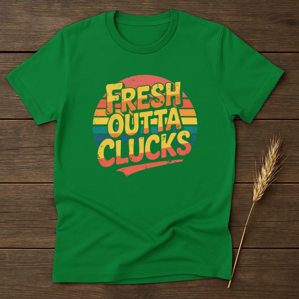 MyDesigns Physical Item S / Irish Green Fresh Outta Clucks Retro T-Shirts