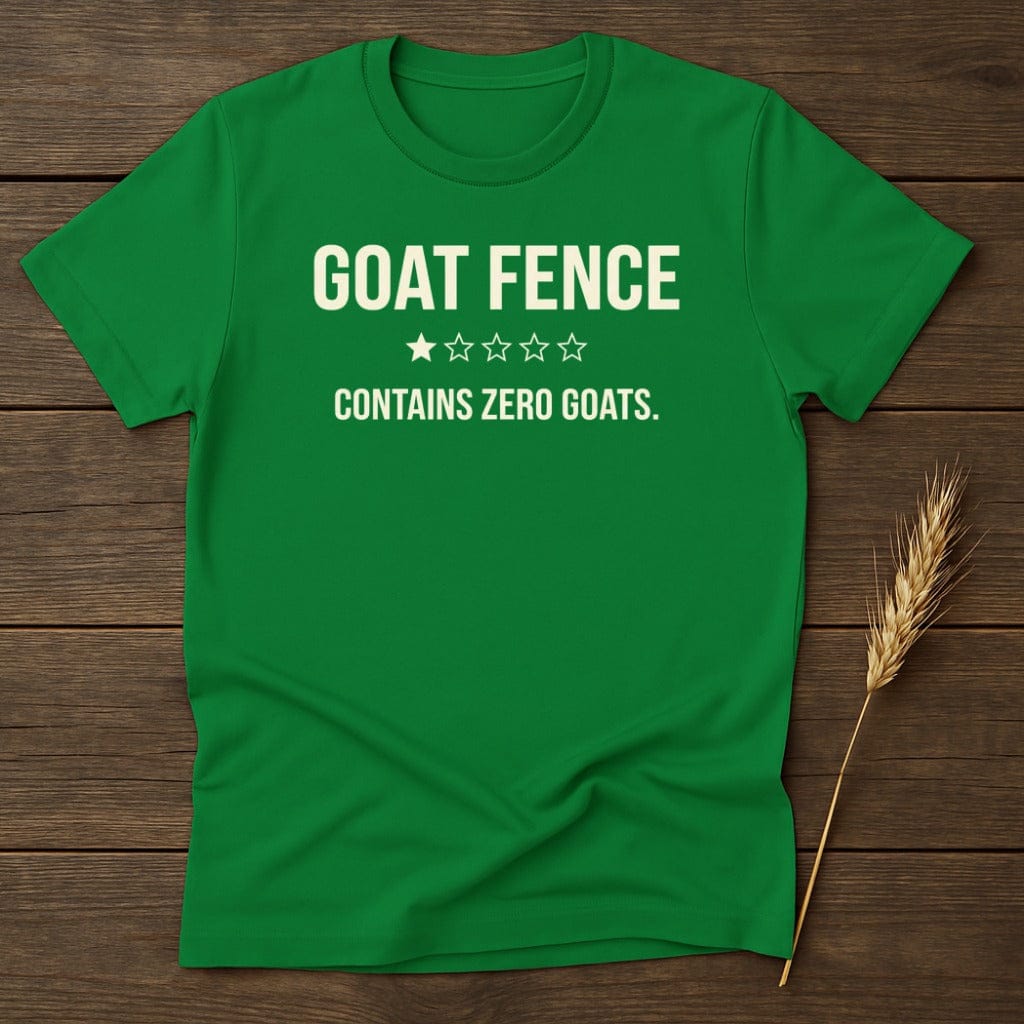 MyDesigns Physical Item S / Irish Green Goat Fence Rating T-Shirt