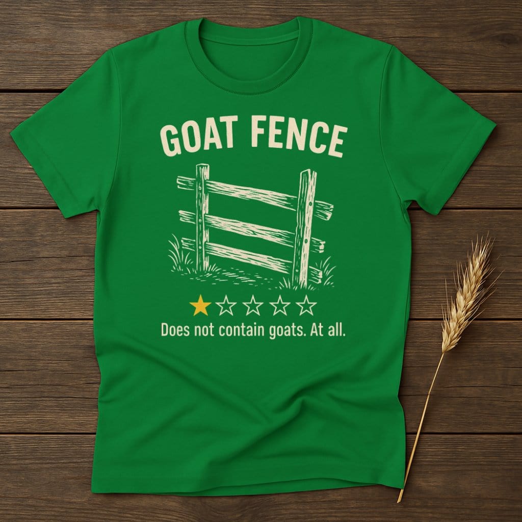 MyDesigns Physical Item S / Irish Green Goat Fence Review T-Shirt