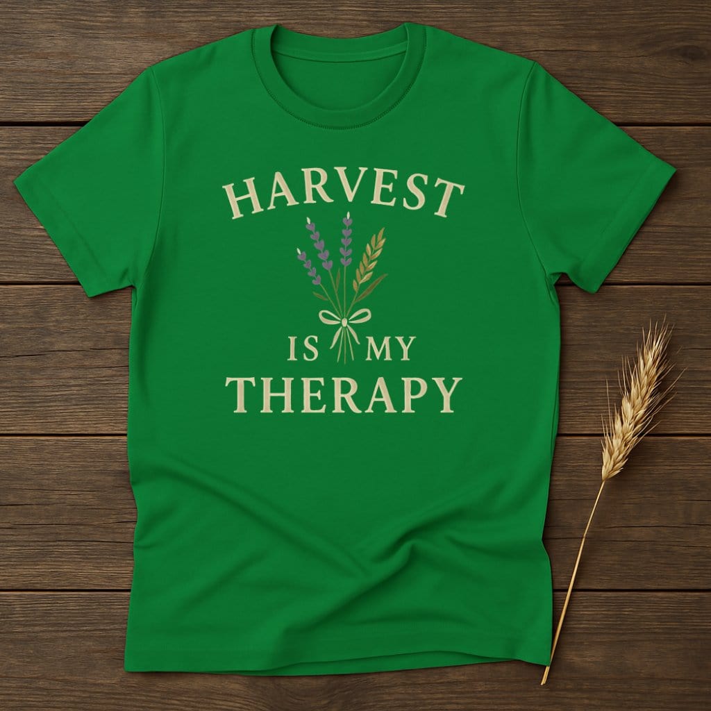 MyDesigns Physical Item S / Irish Green Harvest Is My Therapy T-Shirt