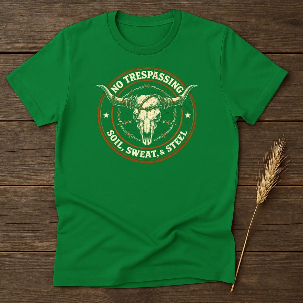 MyDesigns Physical Item S / Irish Green No Trespassing Steel T-Shirt