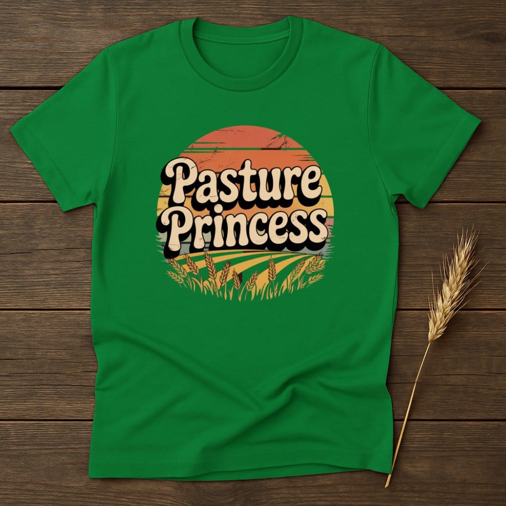 MyDesigns Physical Item S / Irish Green Pasture Princess Retro T-Shirts