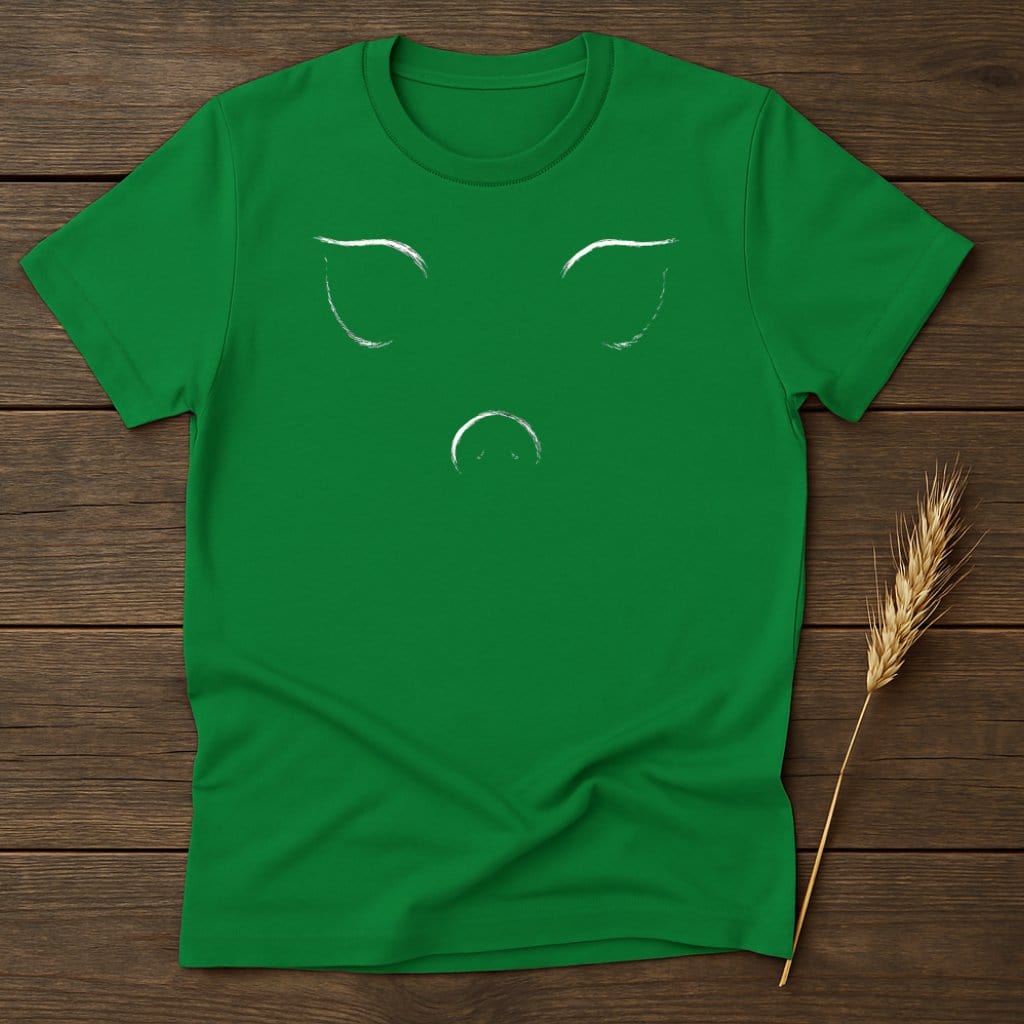 MyDesigns Physical Item S / Irish Green Pig Face T-Shirts