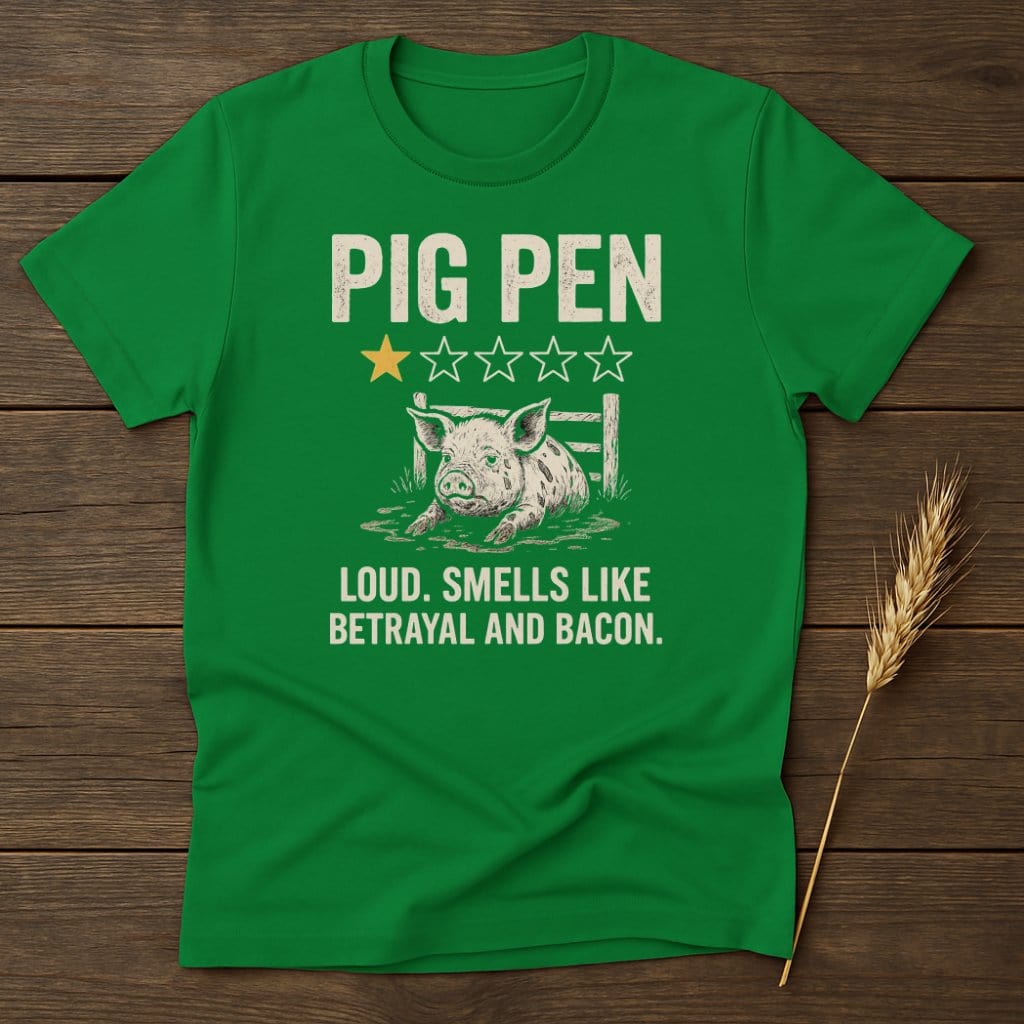 MyDesigns Physical Item S / Irish Green Pig Pen Review T-Shirt