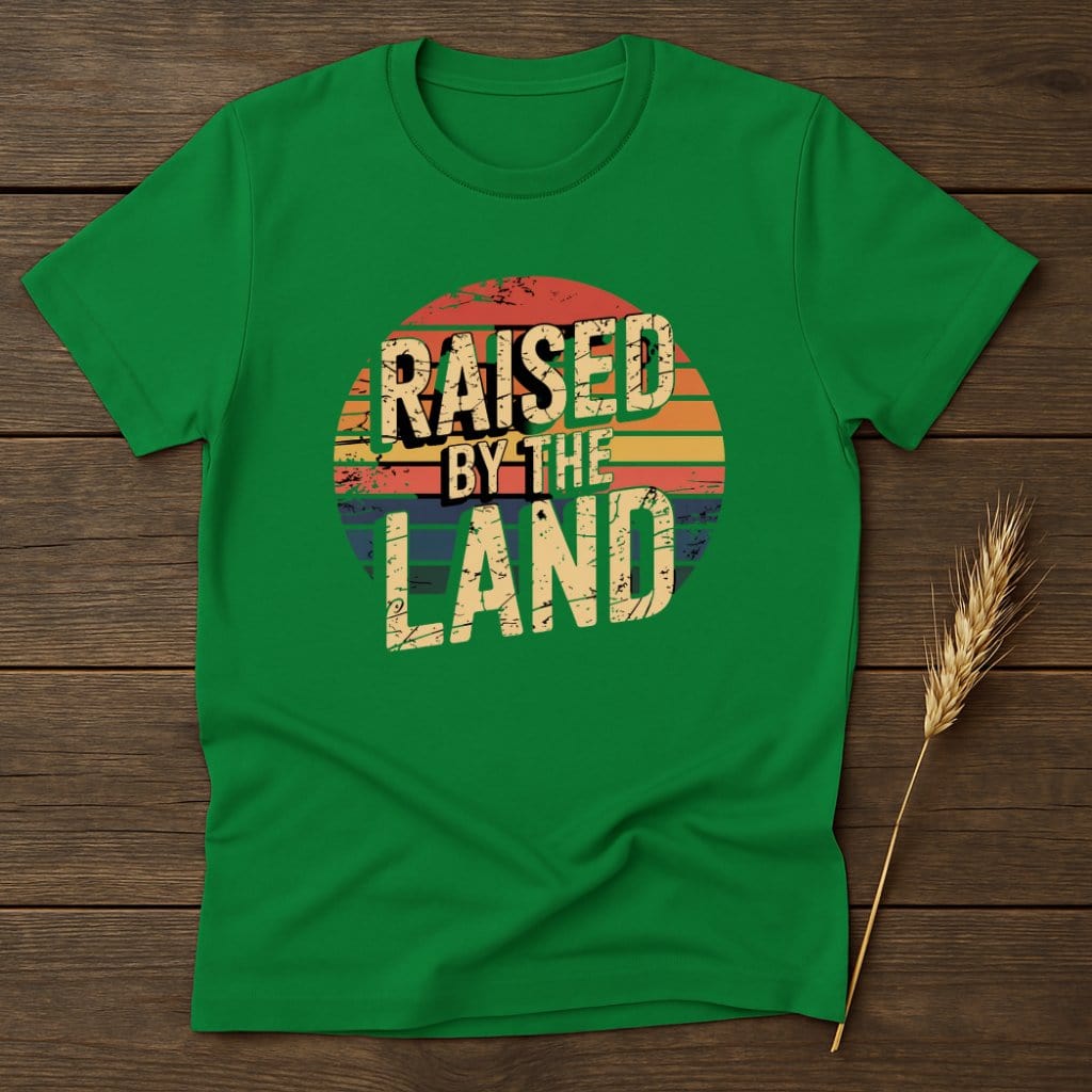 MyDesigns Physical Item S / Irish Green Raised By The Land Retro T-Shirts