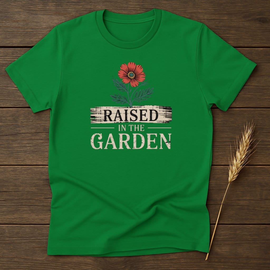 MyDesigns Physical Item S / Irish Green Raised In The Garden Flower T-Shirt
