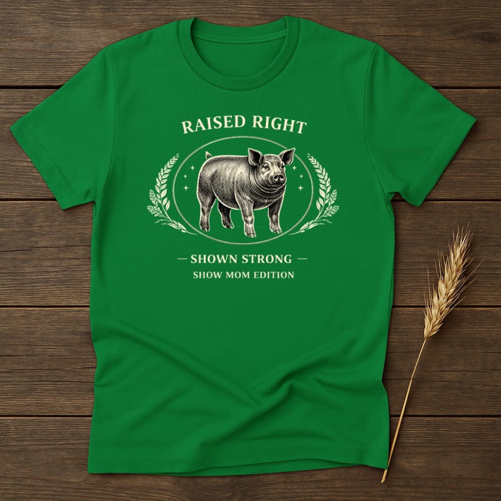 MyDesigns Physical Item S / Irish Green Strong Raised Pig T-Shirt