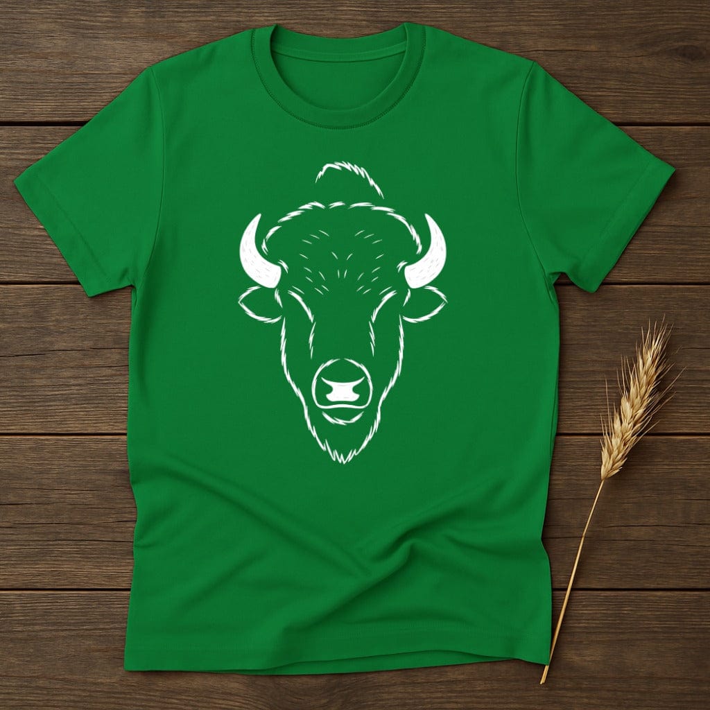 MyDesigns Physical Item S / Irish Green Stylized Bison Head T-Shirt