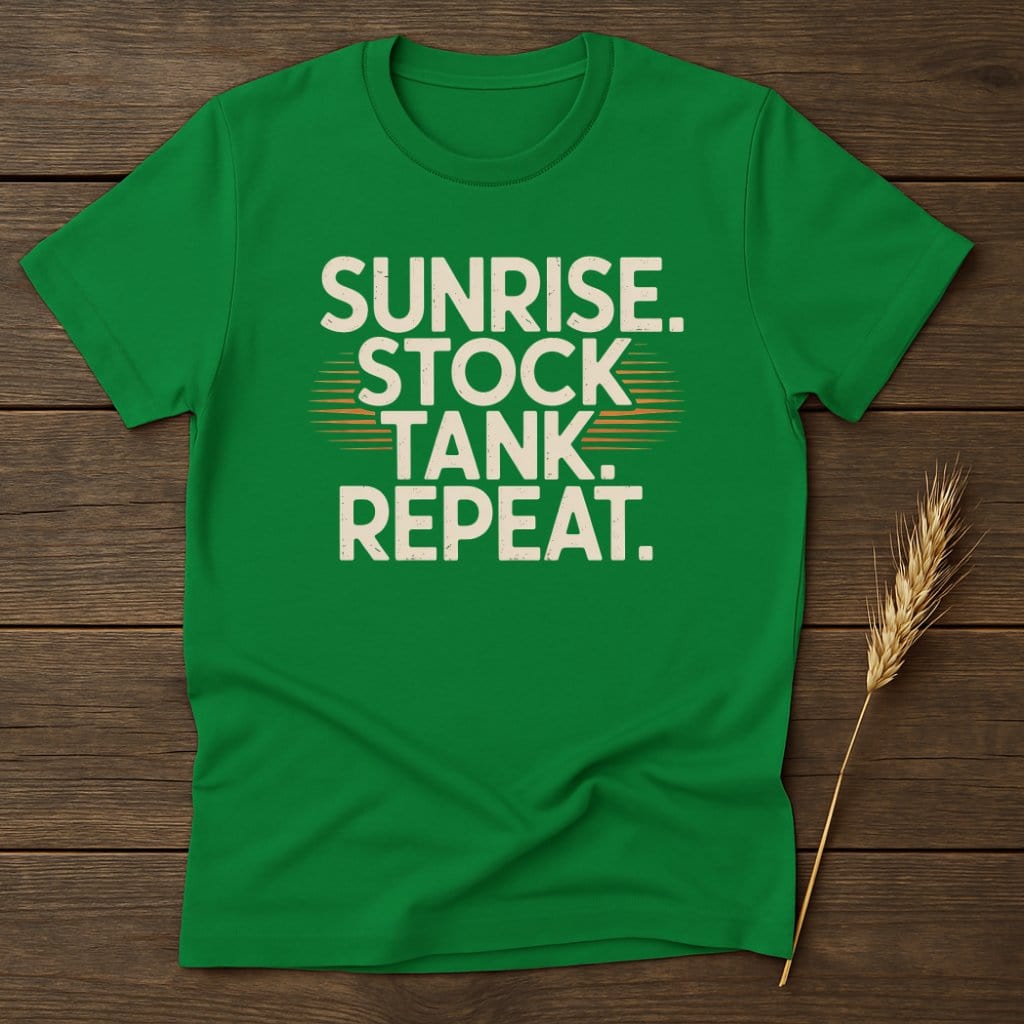 MyDesigns Physical Item S / Irish Green Sunrise Stock Tank Repeat T-Shirt