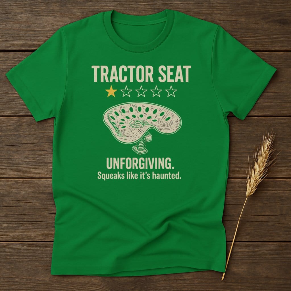 MyDesigns Physical Item S / Irish Green Tractor Seat Review T-Shirt