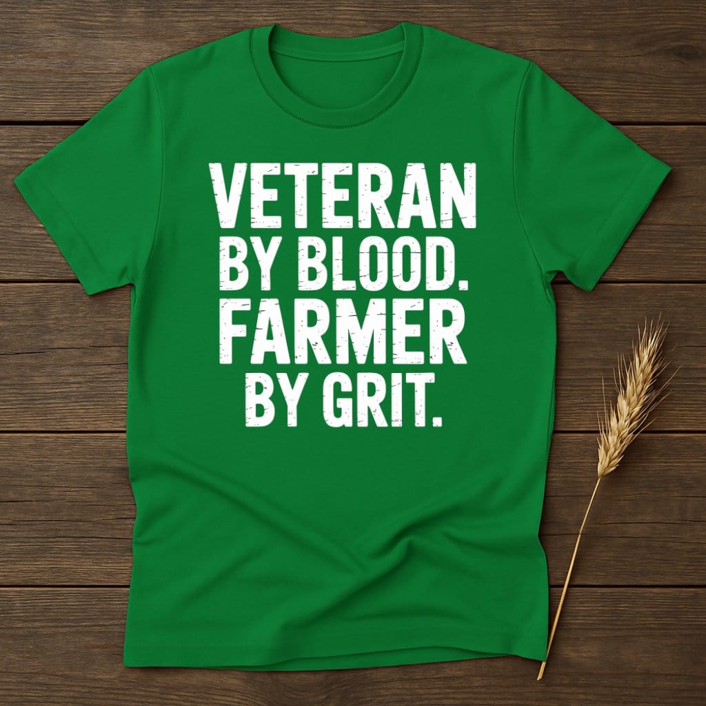 MyDesigns Physical Item S / Irish Green Veteran By Blood Farmer By Grit T-Shirt