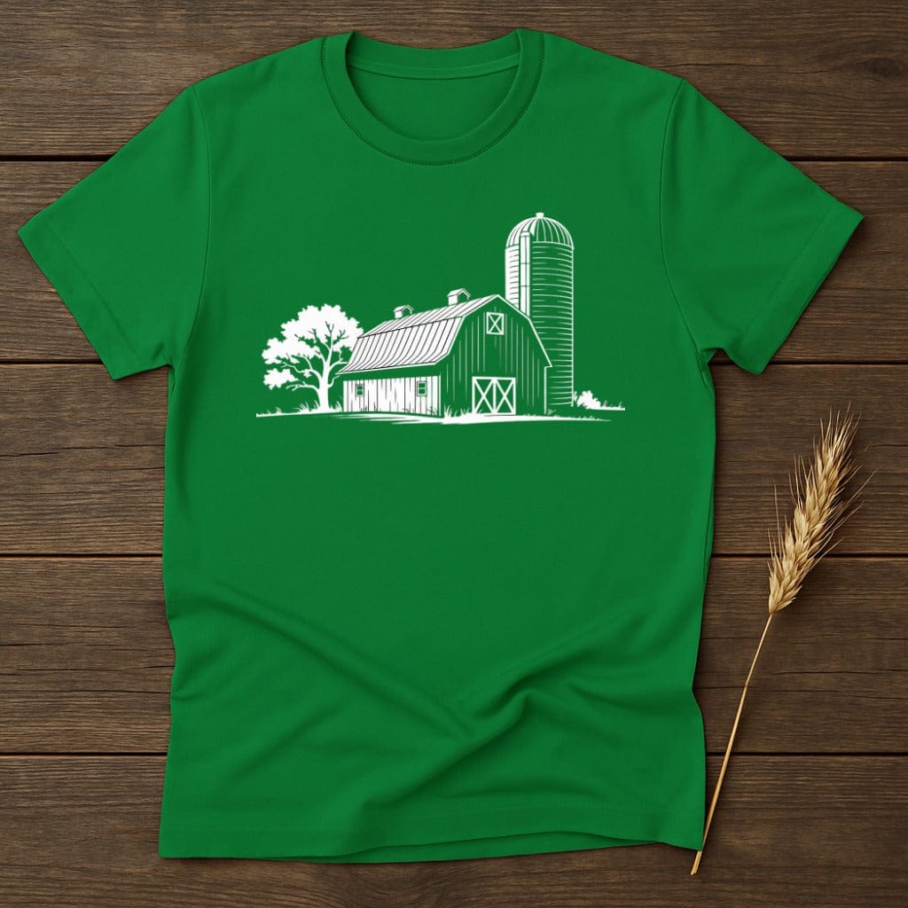 MyDesigns Physical Item S / Irish Green Vintage Farm Barn T-Shirt