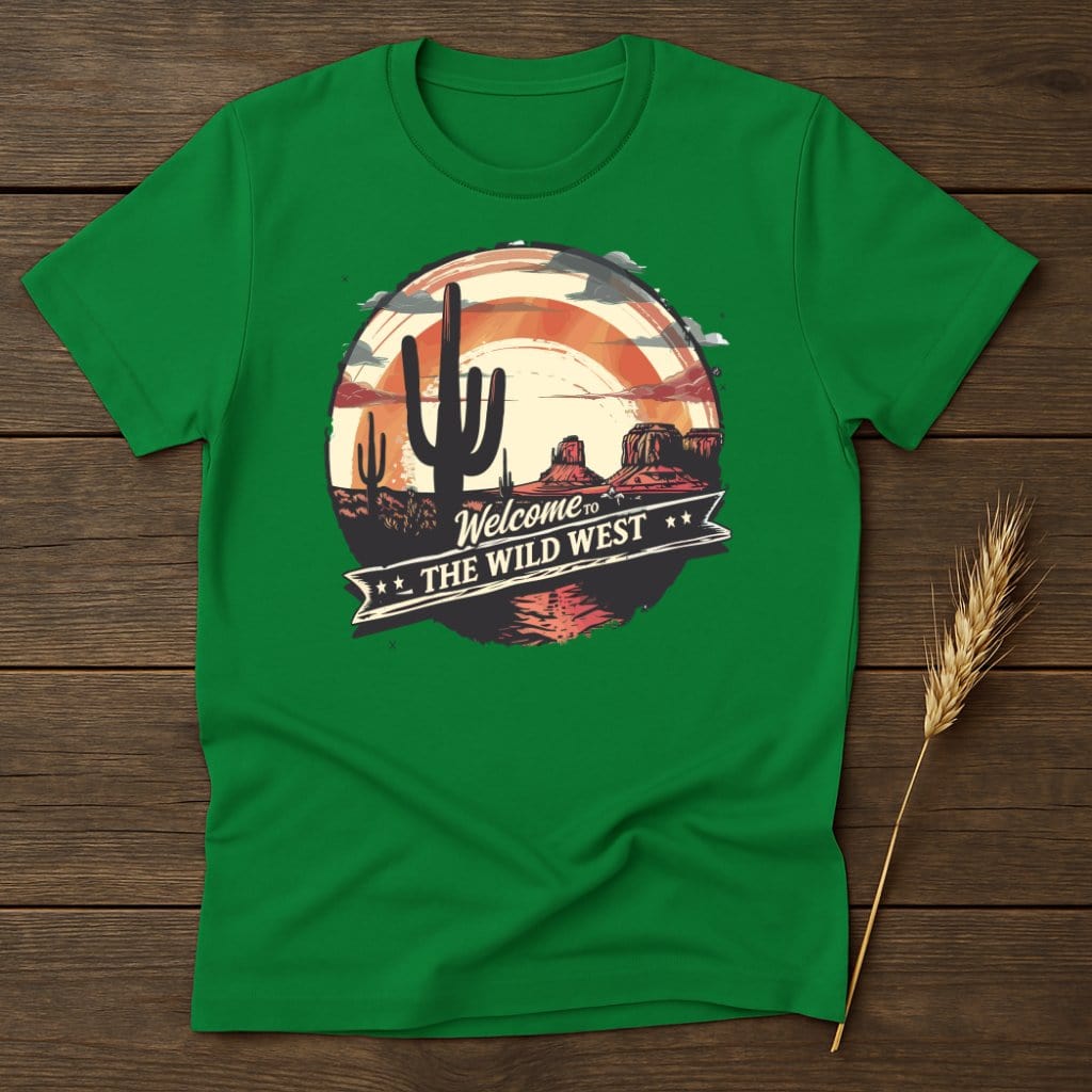 MyDesigns Physical Item S / Irish Green Wild West Desert Landscape Sunset T-Shirt