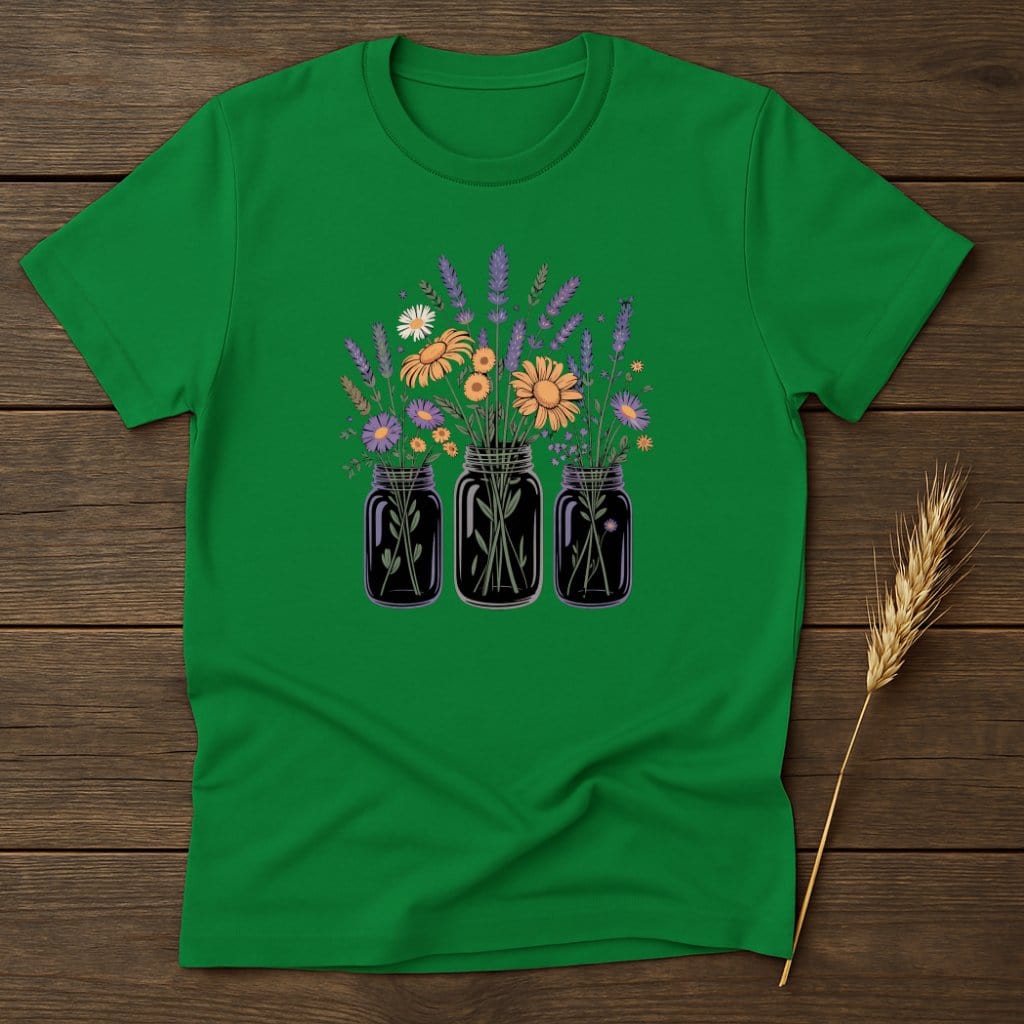 MyDesigns Physical Item S / Irish Green Wildflower Bouquets T-Shirt