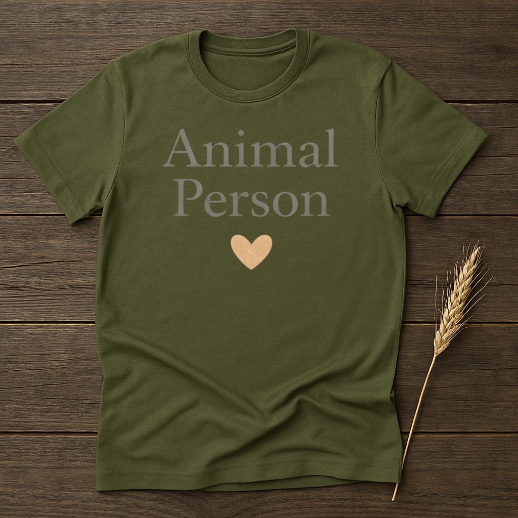 MyDesigns Physical Item S / Military Green Animal Person Love T-Shirt