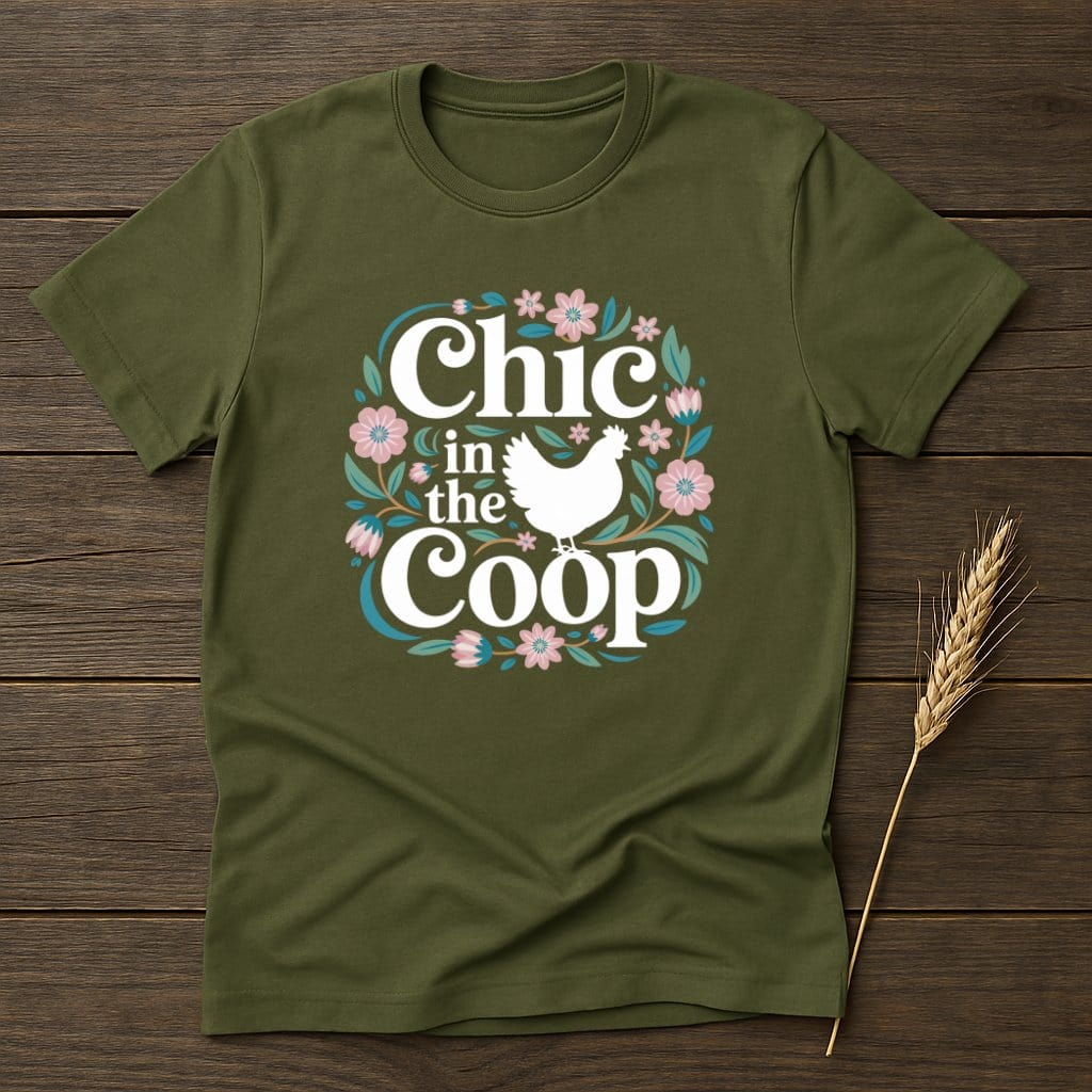 MyDesigns Physical Item S / Military Green Chic in the Coop T-Shirts