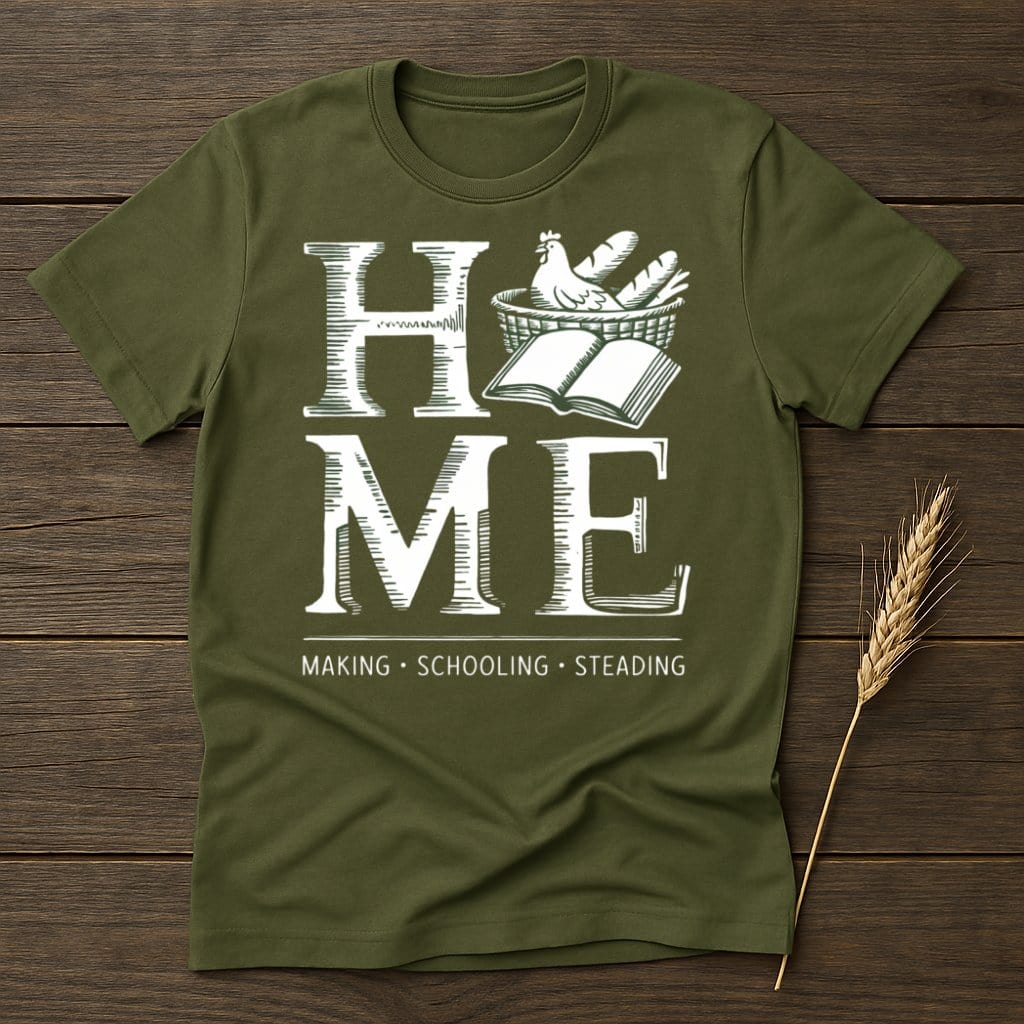 MyDesigns Physical Item S / Military Green Chicken Basket Schooling Steading T-Shirts