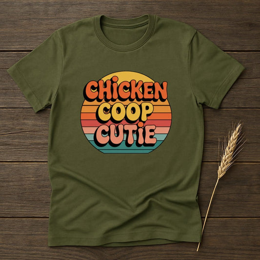 MyDesigns Physical Item S / Military Green Chicken Coop Cutie Retro T-Shirts