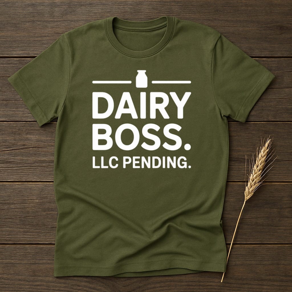 MyDesigns Physical Item S / Military Green Dairy Boss LLC Pending T-Shirt