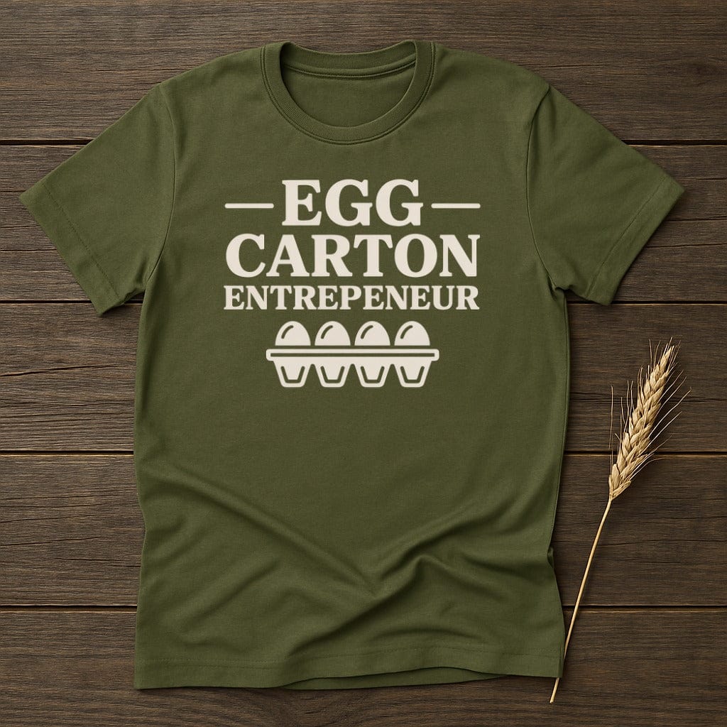 MyDesigns Physical Item S / Military Green Egg Carton Entrepreneur T-Shirt