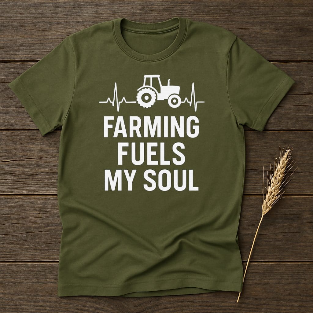 MyDesigns Physical Item S / Military Green Farming Fuels My Soul T-Shirts