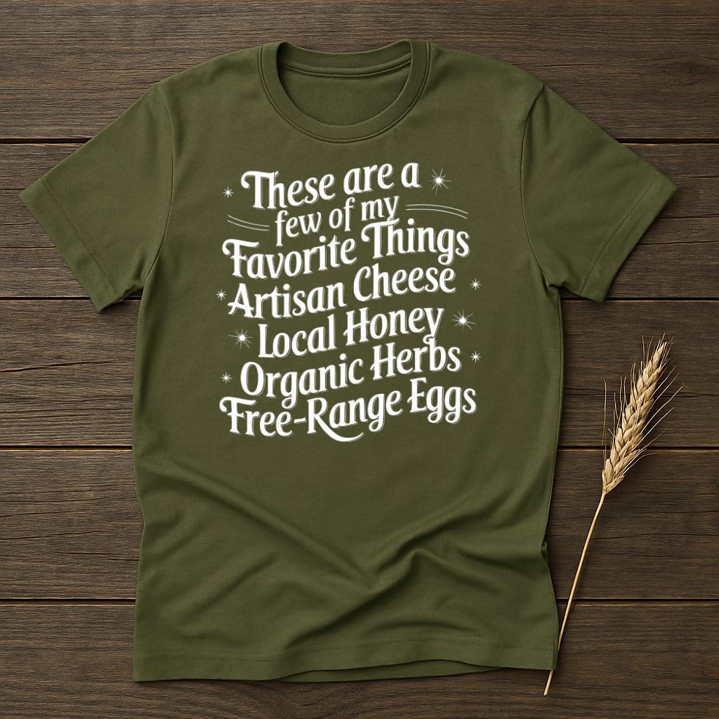MyDesigns Physical Item S / Military Green Favorite Things Artisan Cheese Local Honey Herbs T-Shirts