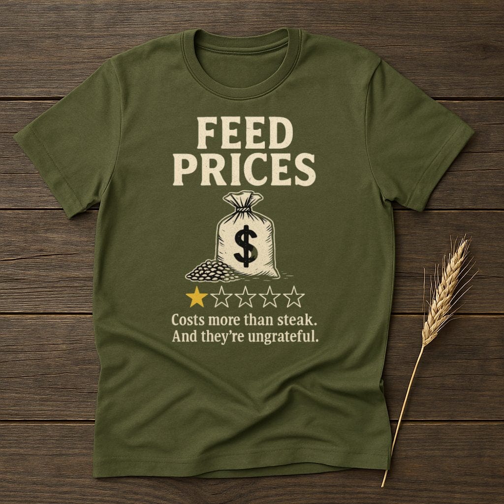 MyDesigns Physical Item S / Military Green Feed Prices Review T-Shirt