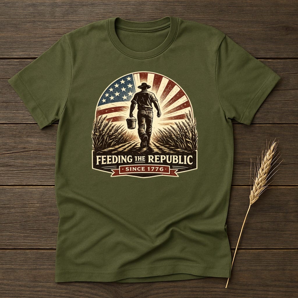 MyDesigns Physical Item S / Military Green Feeding the Republic T-Shirt