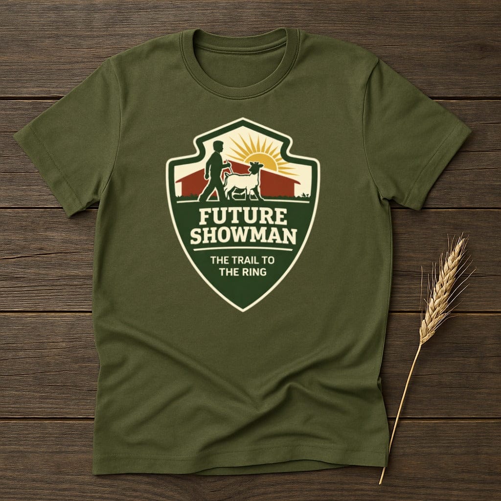 MyDesigns Physical Item S / Military Green Future Showman Ring T-Shirt