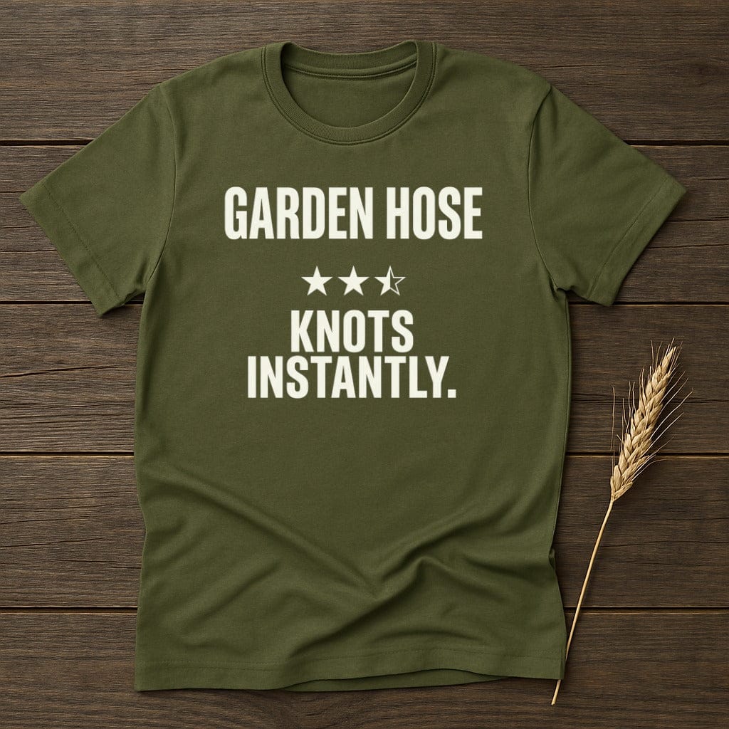 MyDesigns Physical Item S / Military Green Garden Hose Knots T-Shirt